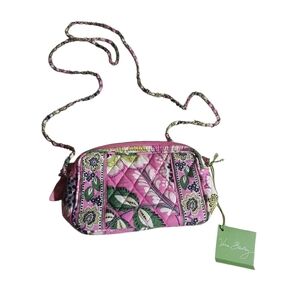 Vera Bradley Mini Crossbody Pink Floral Purse Brand New